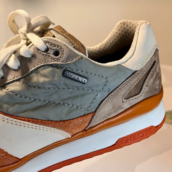 Geox Respira Sandro ABX Sneakers Orange Amphibiox Size 7 - Picture 11 of 16